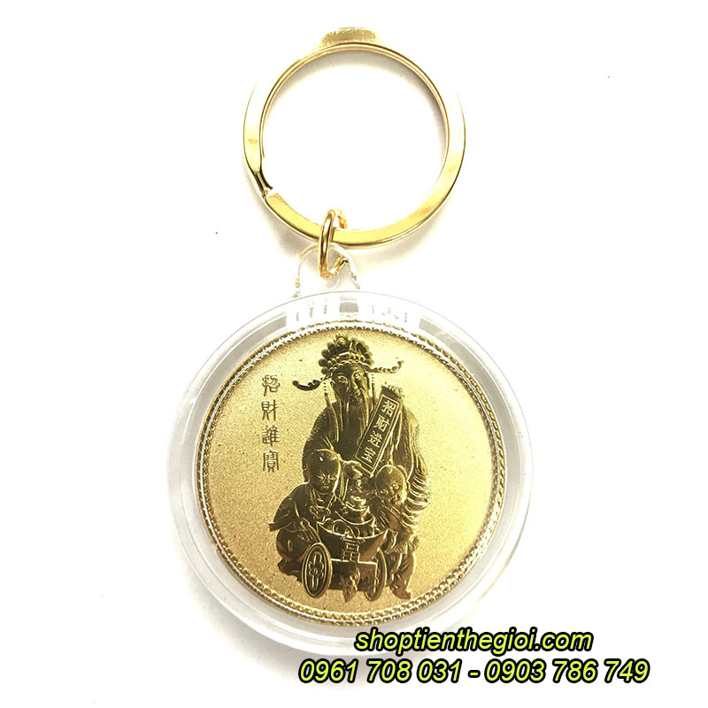 Móc khóa xu Thần Tài Vàng